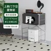 Estantería de suelo minimalista negra estilo japonés con puerta abatible para revistas, estante de exhibición nórdico, estante para sala de estar Bauhaus