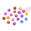 Cuentas de Cubo de Color Gelatina Acrílica Manchadas con Agujero Grande Cuentas Sueltas Material para Ensartar Pulseras Collares Hechos a Mano DIY Accesorios de Joyería