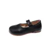 Zapatos Mary Jane de Cuero para Niñas, Nuevos Zapatos de Princesa de Suela Suave de Otoño, Zapatos Negros de Rendimiento para Niños, Zapatos Negros Individuales para Niñas Pequeñas