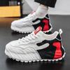 Zapatos Europeos para Hombre Primavera 2025 Nuevo Cuero Suela Grabada Zapatos de Papá Suela Gruesa Super Suave Zapatos Populares Americanos de Moda