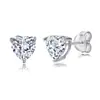 Tonglin Europeo y Americano Transfronterizo Nuevo Producto Anillo de Collar de Plata de Ley S925 Círculo Completo Zirconia Forma de Corazón Juego de Pendientes Conjunto de Tres Piezas para Mujer