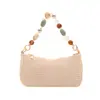 Bolsa de Mão Quadrada Pequena da Moda Transfronteiriça para Mulheres, Novo Estilo Verão 2026, Bolsa de Ombro Elegante Tecida em Palha, Bolsa Versátil de Ombro