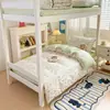 Juego de ropa de cama de tres piezas para dormitorio estudiantil, 100% algodón Clase A, estilo sábana bajera, sábana 100% algodón 90x190 para litera y funda de edredón