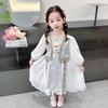 Vestido Hanfu para niña Otoño Nuevo Ropa de Actuación de Minoría Étnica Falda de Hilo de Princesa de Estilo Chino para Niños