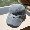 Gorra de béisbol versátil de color sólido, transpirable y con protección solar, con diseño de lazo retro estilo coreano, para equitación, para mujer, primavera/verano, hueca