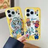 Funda para Teléfono Móvil Bicchibao Fish Apple 17Promax con Correa de Dibujos Animados Adecuada para 16Pro Magnética de Doble Capa 15Pro/14