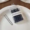 Grampo Lateral Invisível para Franja, Grampo de Cabelo para Coque Sem Costura, Grampo Fixo, Grampo Preto