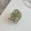 Grampo de acetato estilo rede de internet 2,5 cm grampo lateral pode prender franja pequeno fresco estampa de leopardo cor completa acessórios de cabelo