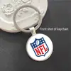 Chaveiro de Liga de Metal Pedra do Tempo com Logo de Time de Futebol Americano NFL Amazon Transfronteiriço Pingente de Chave para Mochila Escolar