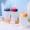 Suplemento Alimentar para Bebês Purê de Frutas Garrafa de Silicone para Lactentes, Grande Capacidade 180ml, para Apertar e Alimentar Mingau e Sopa