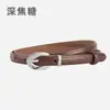 Cinto Fino Feminino de Couro Genuíno Couro Bovino Vintage Estilo Ins Feminino Jeans Decorativo Feminino Fábrica Exclusivo Transfronteiriço