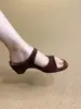 Sandalias Casuales Cómodas Versátiles Chuyuji con Tacón Grueso de 4.5 cm para Mujer Verano 2026 Punta Abierta Cierre de Velcro