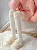 Calcetines largos color blanco leche para mujer para primavera y otoño, calcetines altos color caqui, calcetines beige hasta la pantorrilla, calcetines japoneses empalmados por encima de la rodilla, calcetines holgados