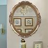Espejo de Baño Estilo Europeo Nuevo 2026, Espejo Decorativo de Pared para Entrada Estilo Americano, Espejo de Baño de PU Retro para Tocador de Dama