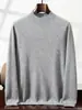Suéter de Cachemira para Hombre 100% Cachemira Pura Cuello Alto Fino Corte Holgado Talla Grande Casual de Negocios Suéter Base de Punto