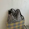 Bolsa tote estilo retrô coreano com estampa de estrela e leopardo para mulheres, nova coleção outono 2026, grande capacidade, casual, adequada para o trabalho, bolsa de ombro ou bolsa transversal