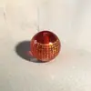 Cuentas de Vidrio Rojas Transparentes con Texto Grabado, Letras Doradas Electroplateadas y Componentes de Vidrio con Agujero Pasante para Hacer Pulseras