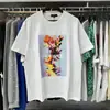 2025 Comércio Exterior Independente Europeu e Americano Pintura Artística de Comércio Exterior Série P com Logo Estampada Camiseta de Manga Curta 100% Algodão