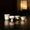 Colección Mojing Jade Arcilla Teñida Amapola Morada, Juego de Té para el Hogar Arita Ware Pintado a Mano, Juego de Té Kung Fu, Tetera, Gaiwan, Taza de Té