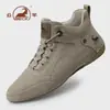 Zapatos Originales Gongyang para Hombre 2026 Otoño/Invierno Nuevos Zapatos Deportivos de Piel Genuina para Hombre Calzado Casual Cálido de Exterior de Caña Alta