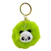 Colgante de Panda Bola de Peluche de Dibujos Animados Llavero Lindo para Coche Muñeco de Peluche Colgante para Bolso de Pareja Pequeño Regalo Venta al por Mayor