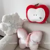 Linda Almohada Hoja de Arce de Manzana Sofá Sala de Estar Peluche Cojín de Mesita de Noche Silla de Oficina Soporte Lumbar Cojín de Espalda