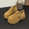 Zapatos Birkenstock de Suela Gruesa para Aumentar la Altura para Mujer, Nueva Moda Versátil Casual Slip-On Mocasines para Personas Menudas, Primavera/Verano 2026