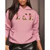 Moletom com Capuz Feminino Transfronteiriço Moda de Comércio Exterior Estampado Solto Amazon Wish Atacado