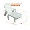 Cadeira de Plástico Dobrável Reclinável para Pátio de Hotel ao Ar Livre, Piscina, Spa, Cadeira de Praia, Banheiro de Praia, Cama de Praia, Cadeira Reclinável