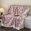 Sofá de quarto de dormitório Classe A, manta de algodão e linho para dormir para uma ou duas pessoas, manta para cochilo de carro ou escritório, roupa de cama 4