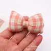 Accesorios de Lazo Rellenos de Algodón a Cuadros Estilo Coreano Accesorios de Ropa con Forma de Corazón para Bolsos, Zapatos y Fundas de Teléfono