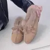 Estilo Coreano Mujer Talla Grande Terciopelo Grueso Moda Dama 2026 Temperamento Tendencia Invierno Retro Lazo Calidez Aumenta Altura Punta Redonda