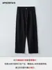 Ropa para Hombre Apo Pantalones Casuales de Trabajo de Algodón Puro para Hombre Transfronterizos, Temporada de Primavera, Sensación de Alta Gama, Pierna Recta Holgada, Pantalones Largos Versátiles de Cintura Alta.