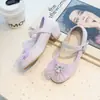 Zapatos de princesa para niñas, zapatos de cristal para niñas pequeñas, nuevos zapatos de piel para niños de primavera y otoño, zapatos de un solo color con lentejuelas, zapatos de baile, zapatos para bebés