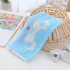 Toalha de Lavar Rosto Infantil, Elefante Fofo de Desenho Animado para Bebês e Crianças Pequenas, Toalha Jacquard de Fibra de Bambu com Elefante 25*50 Toalha Infantil