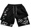 Pantalones Cortos Serie Huo Ying Impresión Digital 3D Dragon Ball Doble Capa Pantalones de Playa Amazon Comercio Electrónico Transfronterizo Suministro Caliente