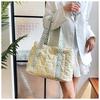 Bolsa Tote Transfronteriza de Gran Capacidad 2025 Nueva Moda Bolsa para Viajes Cotidianos Estilo Coreano Simple Floral para Mamá Bolso de Hombro