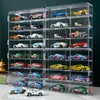 Hot Wheels Matchbox Domica Modelo de Coche de Juguete 1:Caja de almacenamiento a prueba de polvo para 64 coches, juguetes para niños