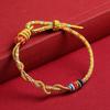 Pulsera de Cuerda Roja Año de la Serpiente 2026 para Mujer, Cuerda de Transformación de Serpiente a Dragón, Pulsera Trenzada del Zodíaco Serpiente, Se Puede Enhebrar con Oro