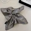Tecido Plissado Quadrado Coreano Elástico Grande para Cabelo Elástico Alto Prendedor de Cabelo Acessórios de Cabelo Cabeça de Bola Corda de Cabelo para Rabo de Cavalo para Mulheres