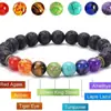 Joyería Youjia Estilo Caliente Pulsera de Piedra Ojo de Tigre Colorida Lapislázuli con Cuentas Pulsera de Energía para Yoga Meditación Fabricante Venta al por Mayor
