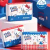Pañuelos Humectantes Auténticos Serie Sanrio Gato KT Cinnamoroll 24 Paquetes/Caja Exhibidora Pañuelos para Estudiantes de Primaria