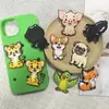 Estilo Animal Fofo Macio Patch de PVC Artesanal Acessórios DIY Capa de Celular Bolsa com Compartimento para iPad Chinelos Copo