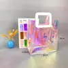Bolsa Láser Colorida Bolso de Mano Jelly Láser TPU Bolso Láser Versátil de Moda Bolso de Mano Transparente de PVC