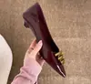 Zapatos de Mujer de Cuero Patentado Puntiagudos Bajos Estilo Retro Coreano Old Money 2026 Nuevos Versátiles para Viajar Tacón de Gato Elegantes Zapatos de Mujer