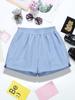 Pantalones Cortos de Algodón y Lino Mate Coloridos Ropa de Exterior Verano 2025 para Mujer Sueltos Sueltos Adelgazantes Divididos Pierna Ancha 9475