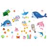 Calcomanías de Pared de Dibujos Animados de Animales Marinos Decoración para Habitación Infantil de Jardín de Niños Autoadhesivo Mundo Submarino Personalización