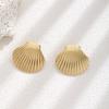 Aretes Europeos y Americanos Exagerados de Textura Geométrica de Acero Inoxidable para Mujer, Aretes de Diseño Nicho, Lujo Accesible y Aretes de Alta Gama