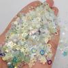 Mezcla Dorada Lentejuela Perla Estrellas Trébol de Cuatro Hojas Slime DIY Pegamento de Gota Relleno de Barro Cristal Parche para Arte de Uñas