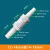 Adaptador Plástico para Mudança de Tamanho de Mangueira, Conector Reto de Duas Vias para Tubos de Água, Conector Reto com Barbante 6/8/10/12mm